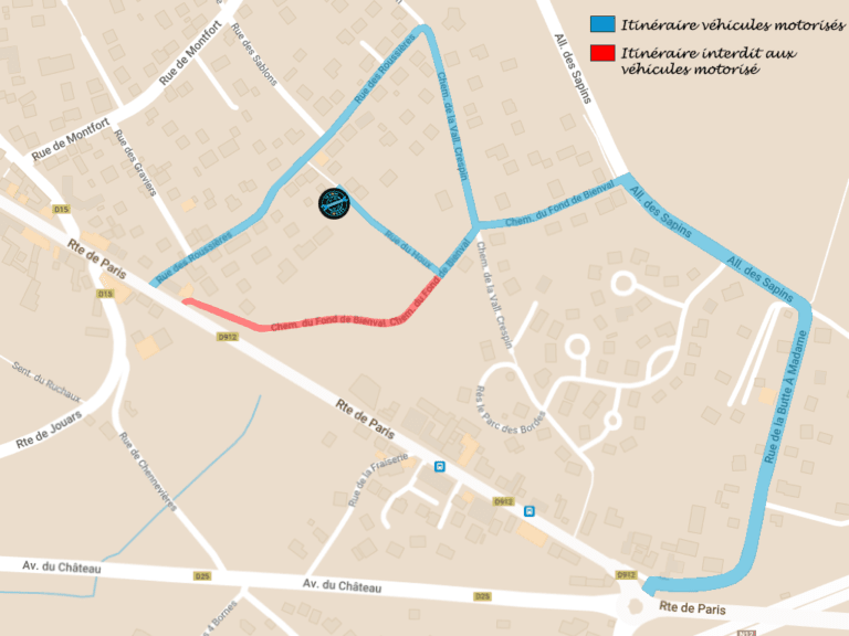 Plan d'accès à la roue tourne